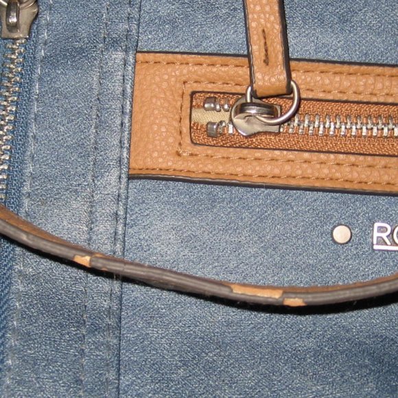 Rosetti Faux Leather Blue Denim Bag, Medium - Picture 9 of 9
